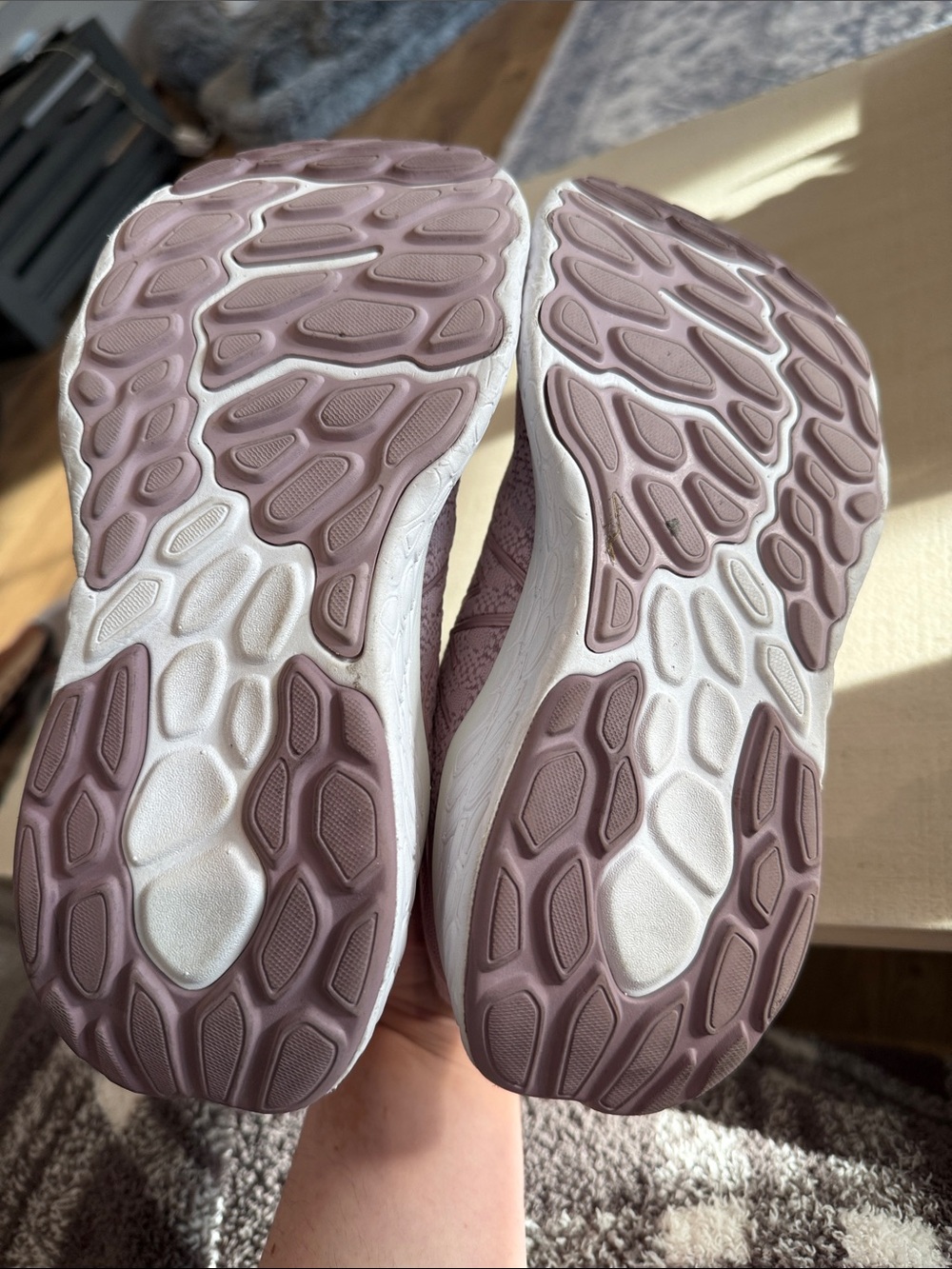 New Balance Women's Pink Knit Fresh Foam Running Sneakers - Picture 6 of 7